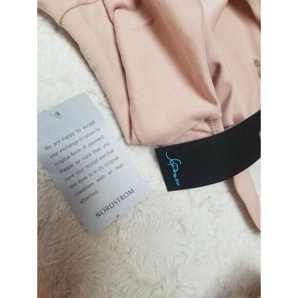 Soprano Womens Bodycon Mini Dress Size XL Round Split Neck Pink Sleeveless New - Picture 3 of 7